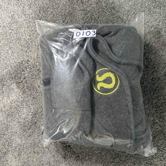 Lululemon Scuba Hoodie Women Size 4 Heathered Gray Sweatshirt Lime Logo - Picture 11 of 11